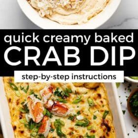 Easy Crab Dip, Baked Crab Dip, Baked Dip, Hot Crab Dip Recipe, Creamy Crab Dip, Crab Dip Recipe, Canned Crab Meat, Baked Crab, Hot Crab Dip