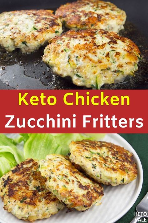 Cheesy Chicken Fritters, Chicken Fritters Recipe, Low Carb Zucchini Recipes, Chicken Pies, Chicken Fritters, Low Carb Recipe, Low Carb Chicken Recipes, Chicken Zucchini, Low Carb Diets