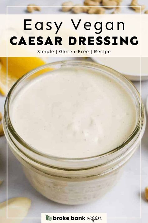 Cashew Caesar Dressing, Vegan Ceasar Dressing, Vegan Cesar, Cesar Dressing, Vegan Fish And Chips, Vegan Caesar Dressing, Vegan Breakfast Casserole, Vegan Ranch Dressing, Vegan Caesar