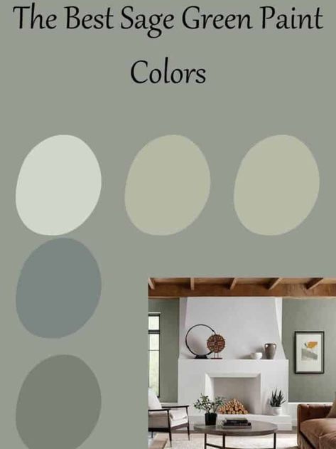 The Best Sage Green Paint Colors - At Lane and High Sage Green Entryway Wall Colors, Sage Green Accent Wall Office, 2024 Green Paint, Family Room Paint Colors 2023, Sage Green Living Room Walls, Best Sage Green Paint Colors, Best Sage Green Paint, Sage Green Kitchen Walls, Paint Colors For 2023