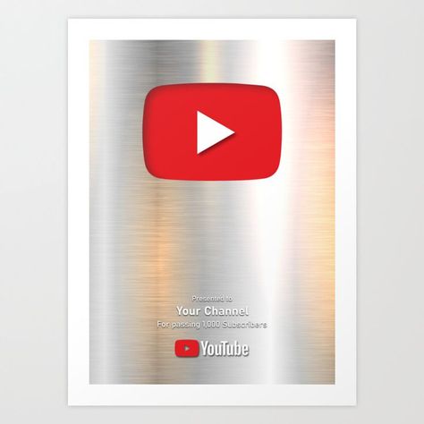 You Tube Play Button, Youtube Plaque, Youtube Award, Success Images, Vision Board Success, Youtube Secrets, 2024 Board, Youtube Ideas, Channel Ideas