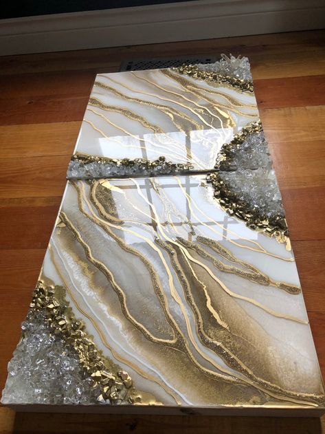 Resin Art Canvas, Seni Resin, تصميم داخلي فاخر, Resin Art Painting, Geode Art, Resin Wall Art, Resin Furniture, Diy Resin Art, Urban Sketchers