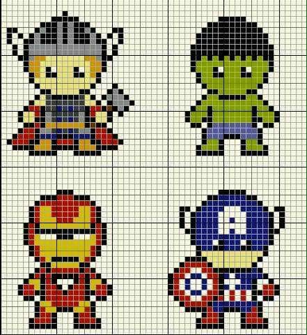 Avengers Cross Stitch, Marvel Cross Stitch, Geek Cross Stitch, Pola Macrame, Embroidery Tips, Pixel Crochet, Pola Kristik, Disney Cross Stitch, Beaded Cross Stitch