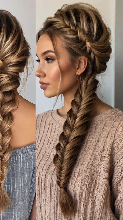 Trendy Long Hairstyles for French Braid 🌼 Braid Long Hairstyles, Red Coquette Outfit, Coffee Outfit Ideas, Red Adidas Campus, Dark Brown And Blonde Hair, Dark Brown And Blonde, Brown And Blonde Hair, Long Hairstyles For Women, Brown And Blonde