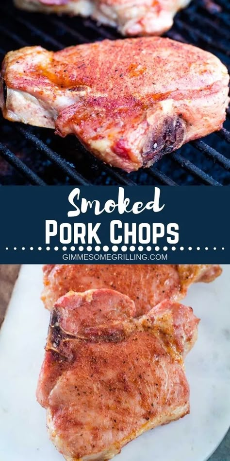 Grilled Smoked Pork Chops, Trager Grill, Masterbuilt Smoker, Pellet Smoker Recipes, Smoked Pork Chops, Barbecue Pork Ribs, Traeger Grill Recipes, Smoked Recipes, Pork Chop Recipe