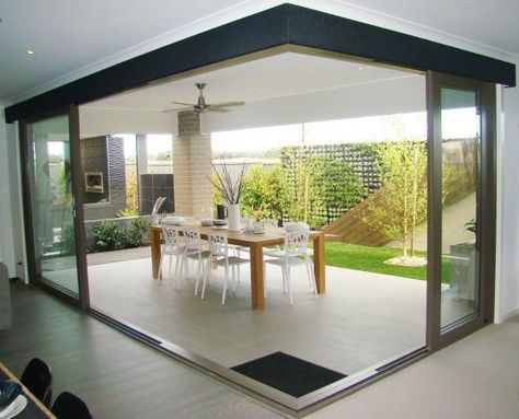 Stacker Doors, Corner Door, Door Inspiration, Exterior Front Doors, Sliding Glass Doors, Sliding Doors Interior, Patio Interior, Interior Barn Doors, Barn Doors Sliding