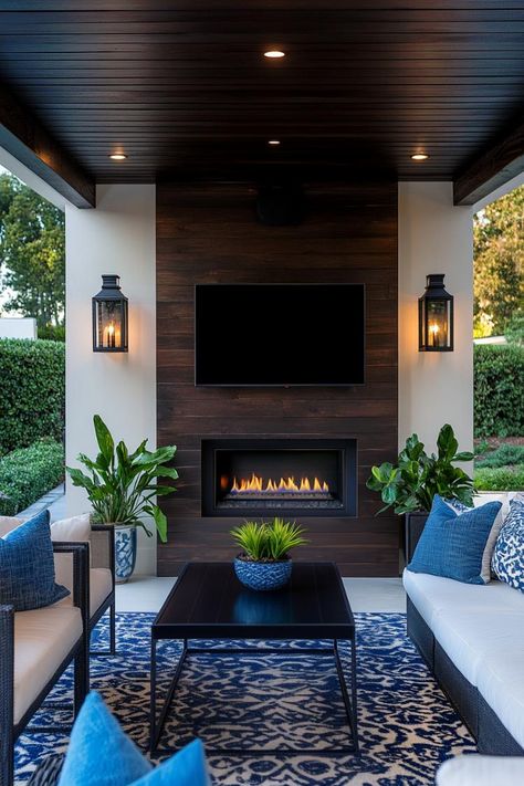 10+ Inspiring Outdoor TV Ideas That Will Blow Your Mind Tv Outside Patio, Deck Tv Ideas, Comfy Outdoor Seating, Outdoor Tv Area, Outdoor Tv Ideas, Outdoor Tv Setup, Tv Outside, Patio Tv, Outdoor Tv Enclosure