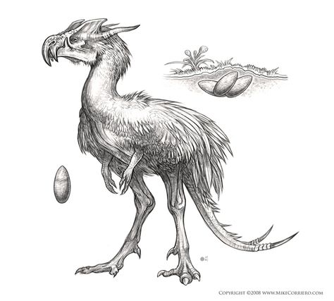 Terror Bird sketch by MIKECORRIERO on DeviantArt Terror Bird, Bird Beaks, Pectoral Muscles, Bird Sketch, Skull Island, Scary Monsters, Creature Concept Art, Monster Art, Creature Concept