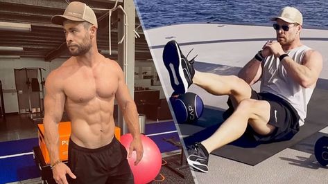 I just tried Chris Hemsworth’s 200-rep bodyweight workout — and ouch | Tom's Guide Chris Hemsworth Workout Routine, Chris Hemsworth Thor Workout, Chris Hemsworth Body, Chris Hemsworth Workout, Home Body Weight Workout, Shred Workout, Aesthetic Physique, Weight Workouts, Home Workout Men