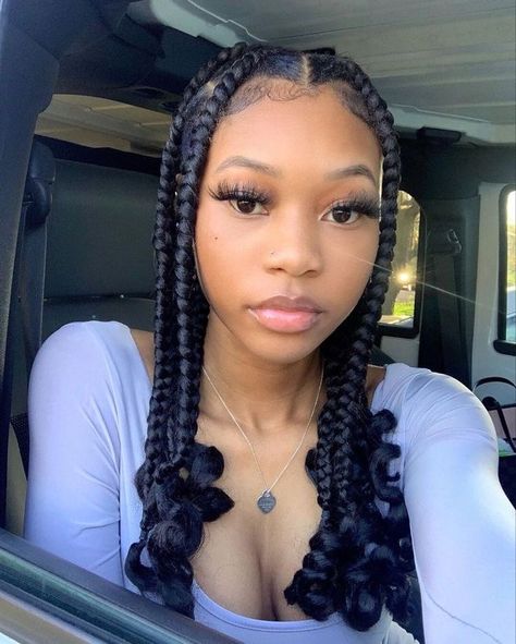 Coi Leray braids, short knotless braids with curly ends Braids With Curly Ends Hairstyles, Curly Ends Hairstyles, Short Knotless Braids, Knotless Braids With Curly Ends, Short Knotless, Coi Leray Braids, Braids With Curly Ends, Curly Hair Accessories