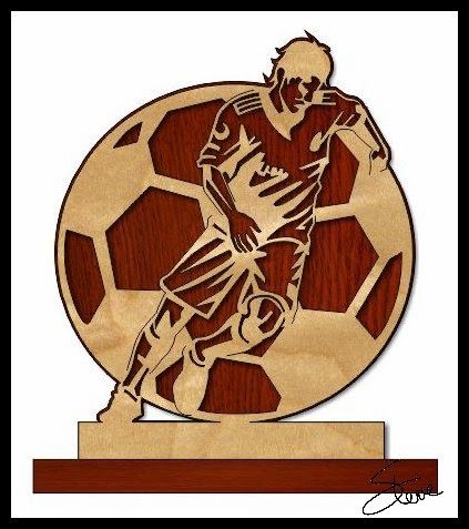 Scrollsaw Workshop: Soccer/Football Trophy Scroll Saw Pattern.  #soccer #football #freepatternforwoodworking #scrollsawpattern #soccertrophy http://scrollsawworkshop.blogspot.com/2014/12/soccerfootball-trophy-scroll-saw-pattern.html Scrollsaw Workshop, Football Trophy, Award Plaques, Football Trophies, Race Medal, Study Table Designs, Scroll Saw Pattern, Trophy Design, Medal Display