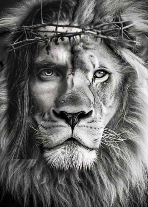 Lion With Thorns Tattoo, Lion Jesus Tattoo, Lion And Jesus Tattoo, Religious Tattoos For Men, Lamb Tattoo, Jesus Tattoo Design, Sheep Tattoo, Christian Sleeve Tattoo, Lion Tattoo Sleeves