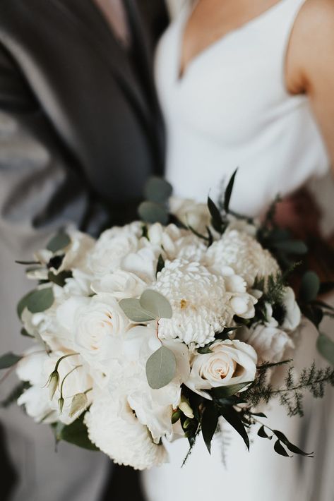 Aria | Winter Wedding Inspiration | Minneapolis Florist | Emily and Tony Pink Peonies Wedding, Bridal Bouquet Styles, Winter Bridal Bouquets, White Spray Roses, Bridesmaid Bouquet White, White Winter Wedding, Peony Bouquet Wedding, Winter Wedding Bouquet, Rose Bridal Bouquet