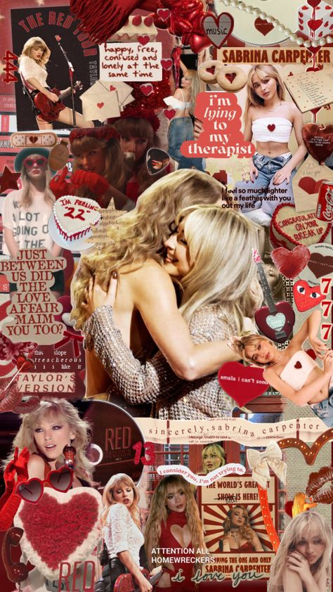 Taylor Swift And Sabrina Carpenter, Sabrina Carpenter Wallpaper, Taylor Swfit, Cute Backgrounds For Iphone, Taylor Swift Birthday, Bow Wallpaper, Taylor Swift Cute, Taylor Swift Red, Celebrity Style Red Carpet