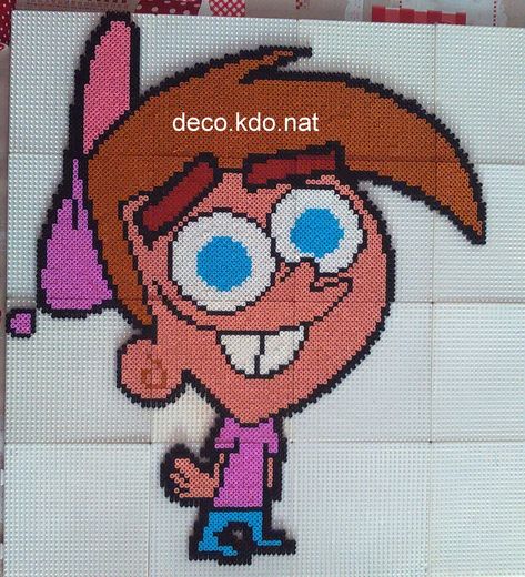 Timmy Turner, Fairly Oddparents, The Fairly Oddparents, Odd Parents, Mini Iron, Fairy Goth, Hama Beads Design, Diy Perler Beads, Loom Pattern