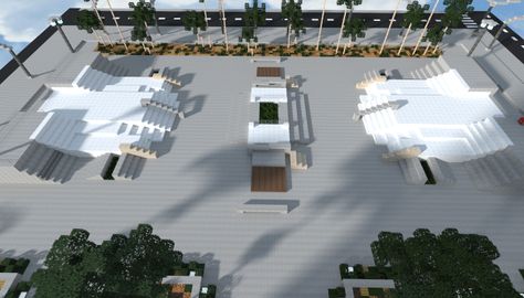 Here is a skate park I made in minecraft. Download link: http://www.minecraft-schematics.com/schematic/5286/ Minecraft Skate Park, Minecraft Schematics, Minecraft 6, Minecraft Modern City, Minecraft Town, Minecraft Download, City Project, Game Life, Minecraft Modern