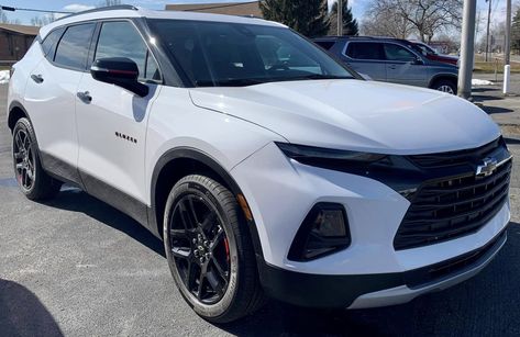 2022 White Chevy Blazer, Chevy Blazer 2022, White Chevy Blazer, Cabin Luxury, Supernatural Dr, Mustang Girl, Cars Aesthetic, New Chevy, Custom Pickup Trucks