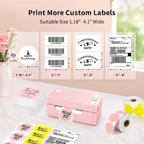 Label Printer For Small Business, Printer For Small Business, Small Business Packages, Business Packages, Shipping Label Printer, Thermal Label Printer, Birthday Congratulations, Small Business Packaging, Thermal Labels