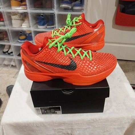 Nike Kobe 6 Protro Reverse Grinch Red - - Brand New Reverse Grinch, Kobe 6 Protro, Kobe 6, New Shop, Grinch, Brand New, Nike, Red, Fashion Tips