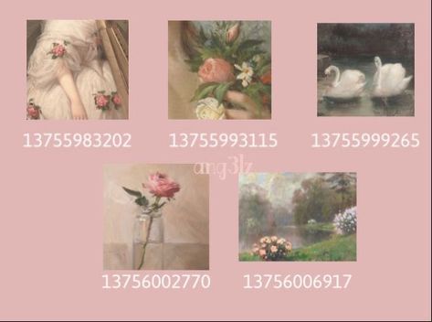 Cute Id Codes For Bloxburg, Cute Image Ids For Bloxburg, Fancy Bloxburg Picture Codes, Cute Painting Codes For Bloxburg, Aesthetic Painting Decals Bloxburg, Roblox Image Id Codes Royal High, Roblox Picture Id Codes Vintage, Bloxburg Picture Codes Painting, Roblox Photo Id Codes Aesthetic