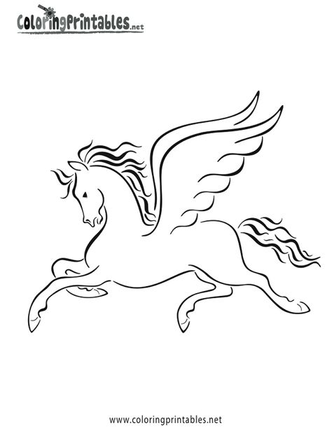 coloring pages Pegasus Coloring Pages, Horse Decals, Pegasus Flying, Unicorn Decal, Flying Horse, Embroidered Horse, Horse Fly, Beautiful Unicorn, Colouring Printables