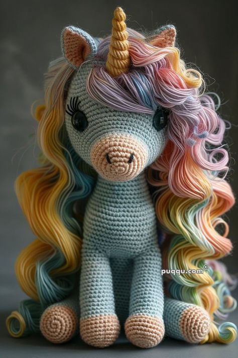 Crochet People, Crochet Unicorn Pattern Free, Crochet Unicorn Pattern, Crafty Mom, Crochet Dragon, Crochet Animals Free Patterns, Amigurumi Ideas, Crochet Unicorn, Crochet Things