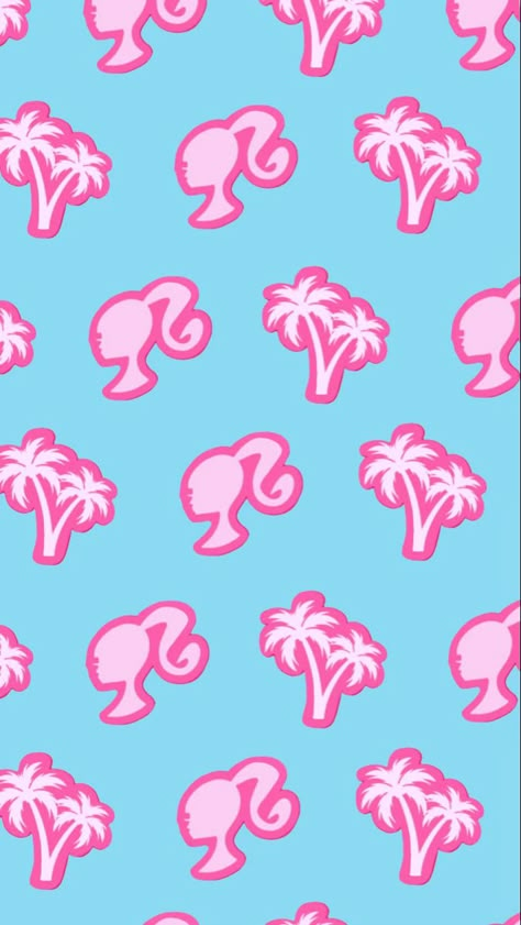 Malibu Barbie Background, Malibu Barbie Wallpaper, Aesthetic Barbie Wallpaper, Barbie Graphic Design, Barbie Background, Summer Barbie, Barbie Wallpaper, Barbie Malibu, Barbie Fashion Sketches