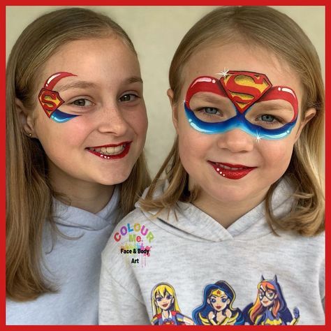 Tammy Messer’s Instagram post: “#Supergirl face painting design. ⠀ Inspired by @francifea⠀ ⠀ #superherofacepaint #superherofacepainting #facepaintingforkids…” Supergirl Face Paint, Belly Art, Girl Face Painting, Hero Girl, Halloween Makeup Looks, Face Painting Designs, Festival Design, Girl Face, Supergirl