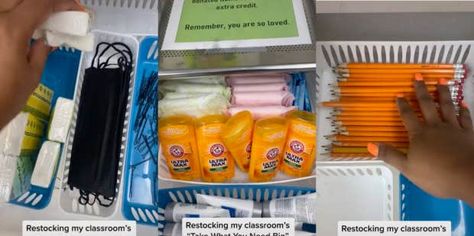 Teacher Shares Her 'Take What You Need Bin' For Her Classroom | YourTango Classroom Take What You Need, Teacher Salary, Clorox Wipes, Take What You Need, Office Inspo, Take Money, Teaching Inspiration, School Administration, Classroom Supplies