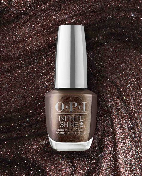 OPI®: Hot Toddy Naughty - Infinite Shine | Brown Shimmer Nail Polish Christmas Nail Polish Colors, Kiara Sky Gel Polish, Opi Gel Nails, Opi Nail Colors, Shimmer Nail Polish, Long Lasting Nail Polish, Gel Lamp, Glitter Gel Polish, Opi Infinite Shine