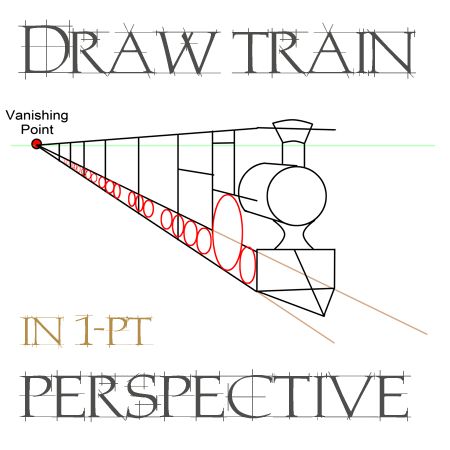 Step drawingtrainsinonepointperspectives Drawing Trains in One Point Perspective with Easy Step by Step Tutorial Cc Drawing, Perspective Lessons, Art Handouts, Draw Step By Step, Perspective Drawing Lessons, One Point Perspective, How To Draw Steps, Art Worksheets, Point Perspective