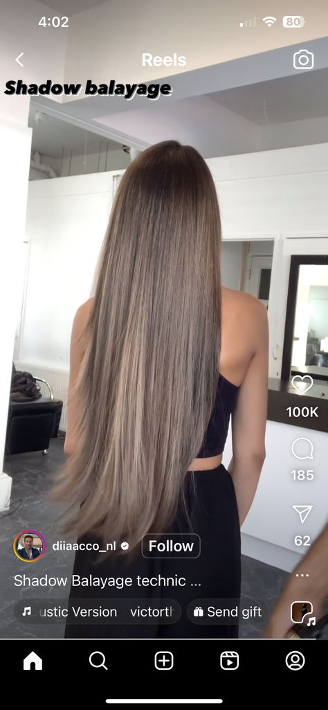 Shadow Balayage, Balayage Straight Hair, Brunette Balayage Hair, Brown Hair Balayage, Light Hair Color, Blonde Hair With Highlights, Balayage Brunette, Hair Inspo Color, Light Hair