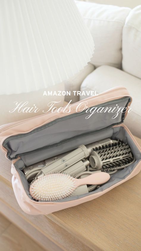 Travel Bag Accessories, Dyson Travel Case, Hair Tools Bag, Hair Tools Travel Bag, Travel Hair Tools, Dyson Organizer, Hair Tool Bag, Dyson Airwrap Storage, Hair Tools Organization