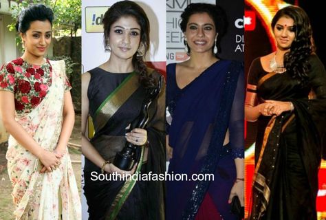 4 Types Of Sarees That Look Good On Dusky Skinned Girls; SAREES FOR INDIAN SKIN TONE, SAREES FOR DARK SKIN Dusky Skin, Latest Blouse Designs, Saree Ideas, Blouse Back Neck Designs, Latest Designer Sarees, Of Sarees, Black Saree, Blouse Designs Latest, Dark Skin Women