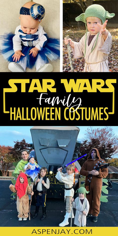 Starwars Halloween Costumes Family, Starwars Diy Costumes, Starwars Family Halloween, Star Wars Rebels Costumes, Homemade Star Wars Costumes, Starwars Family Costumes With Baby, Family Star Wars Halloween Costumes, Starwars Family Costumes Halloween, Star Wars Family Costume