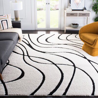 Tattoo Modern, Inspire Me Home Decor, Black Area Rugs, Ivory Rug, Abstract Rug, Black Rug, White Rug, White Area Rug, Beige Area Rugs