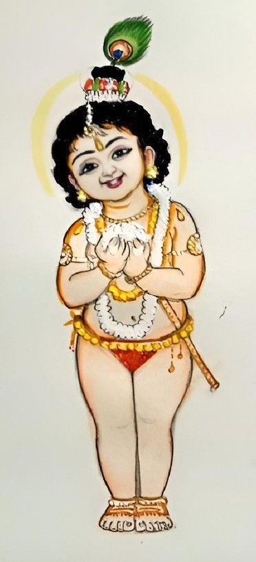 Krishna Drawing, Little Krishna, Krishna Painting, Cute Krishna, Pooja Rooms, Butterfly Wallpaper, Big Heart, Mini Art, Krishna