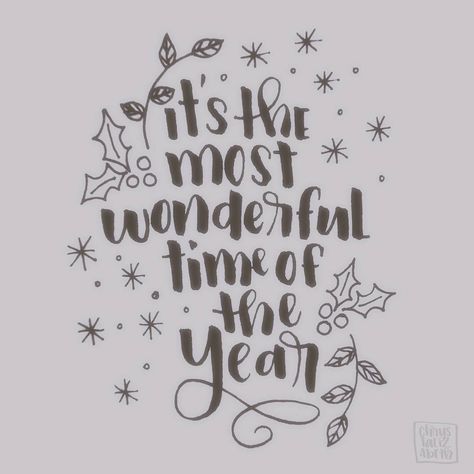 It’s the most wonderful time of the year. Christmas Handlettering Quotes, Calligraphy Modern, Quotes Christmas, Doodle Quotes, Christmas Calligraphy, Handlettering Quotes, Merry Christmas Quotes, Christmas Typography, Love Doodles