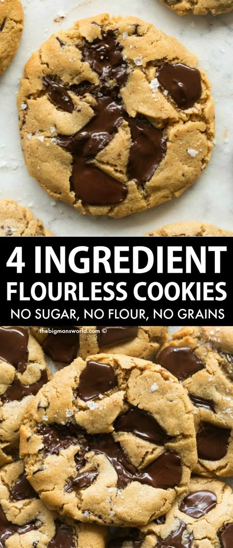 Chocolate Chip Cookies With Monk Fruit, Monk Fruit Chocolate Chip Cookies, No Flour No Sugar Cookies, No Sugar No Flour Cookies, Healthy Cookies No Sugar No Flour, Diabetics Recipes, Keto Kids, Flourless Chocolate Chip Cookies, Sugar Free Chocolate Chip Cookies