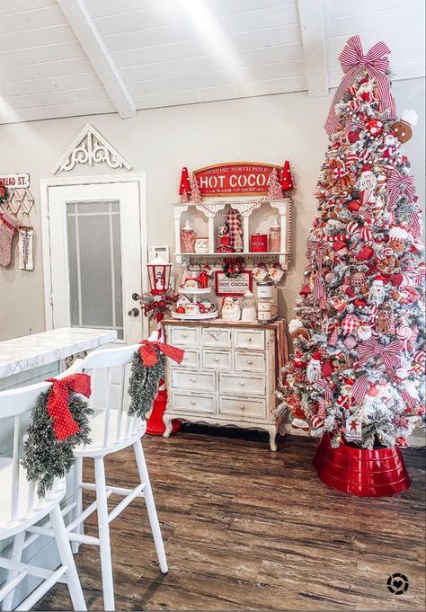 Got the first tree up! Wanted to take advantage of the tall ceilings in the kitchen and used this 9ft flocked tree full of gingerbread and Santa overload❤️😍⁠ Follow my shop @cottageonwynn on the @shop.LTK app to shop this post and get my exclusive app-only content! #liketkit #LTKSeasonal #LTKhome #LTKHoliday @shop.ltk http://liketk.it/3rqbZ Gingerbread Tree, Gingerbread Christmas Tree, Christmas Decorations Apartment, Gingerbread Christmas Decor, Christmas Apartment, Decor Steals, Hot Cocoa Bar, Cocoa Bar, French Cottage