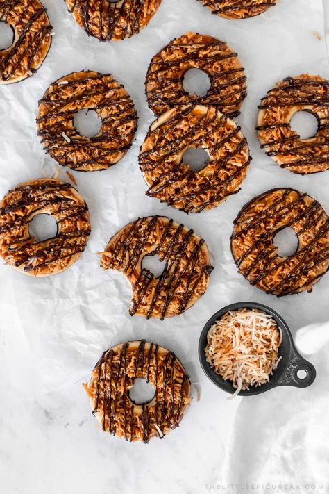 Childhood Snack Recipes, Samoas Cookies Recipe, No Bake Copycat Samoa Girl Scout Cookies 12 Tomatoes, Nostalgic Snacks, Somoa Cookies, Vegan Samoa Cookies, No Bake Copycat Samoa Girl Scout Cookies, Childhood Recipes, No Bake Samoa Cookies (girl Scout Copycat)