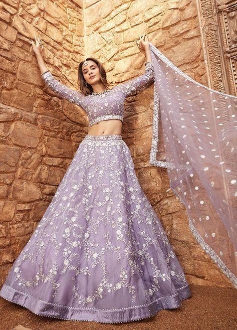 Purple Lehenga, Indian Bridesmaid Dresses, Desi Dress, Trending Wedding, Organza Lehenga, Indian Outfits Lehenga, Wedding Lehenga Designs, Lehenga Designs Simple, My Wedding Dress