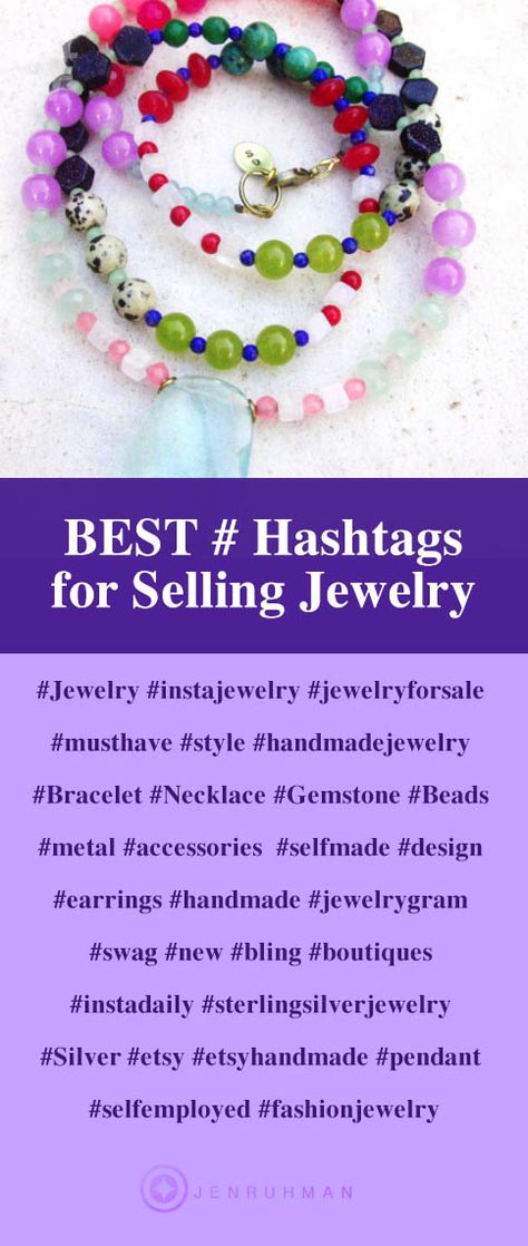 hashtags for jewelry Jewelry Content Marketing, Handmade Jewelry Content Ideas, Content Ideas For Jewelry Business, Jewelry Sketching, Hastag Instagram, Business Hashtags, Jewelry Content, Selling Jewelry Online, Shop Name Ideas