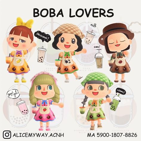 Animal Crossing Avatar Ideas, Boba Truck, Flower Path, Acnh Outfits, Nintendo Switch Animal Crossing, Acnh Patterns, Acnh Clothes, Animal Crossing 3ds, Animal Crossing Funny