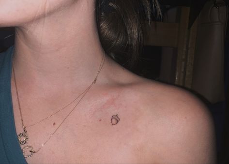 Tiny Acorn Tattoo, Acorn Tattoo Small Simple, Acorn Tattoo, Squirrel Tattoo, Tiny Tattoos For Women, Magic Runes, Irish Tattoos, White Ink Tattoo, Sibling Tattoos