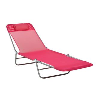 Outdoor Chaise Lounges in Outdoor Lounge Chairs | Pink - Walmart.com Tanning Chair, Beach Patio, Folding Lounge Chair, Metal Outdoor Furniture, Sun Chair, Pool Chairs, Outdoor Chaise Lounge Chair, Sun Lounge, Pool Lounge