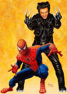 Spiderman And Wolverine, Spiderman Sam Raimi, Spiderman Comic Covers, Wolverine Film, Joe Jusko, Spider Man Trilogy, Image Spiderman, Marvel Characters Art, Wolverine Marvel