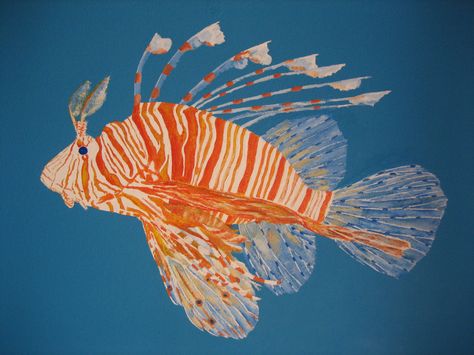 Lionfish Painting, Fish Fish, Lion Fish, Beautiful Sea Creatures, Ocean Theme, Beautiful Sea, Ocean Themes, Sealife, Ocean Life