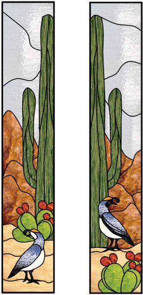 Glass Cactus, Stained Glass Door, Desert Scene, Cactus Desert, Stained Glass Birds, Stained Glass Lamps, Stained Glass Diy, Stained Glass Crafts, Art Stained