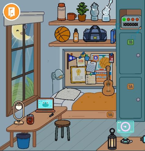 Toca Life World Dorm Room Ideas, Toca Boca University Dorm Ideas, Dorms Ideas, Ideas Toca Boca, Bad Room Ideas, University Rooms, Avocado Cake, Toca Ideas, Aesthetic Tumblr Backgrounds